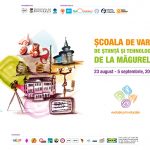 afiș Școala de vară de la măgurele Geoparcul UNESCO, ilustrație