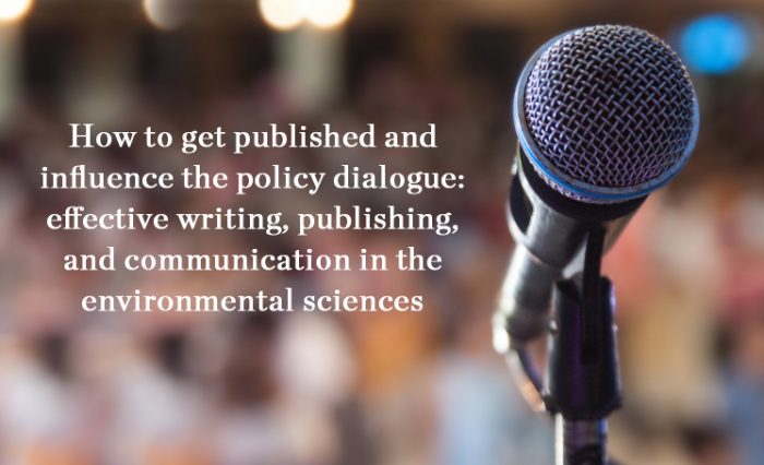 How to get published and influence the policy dialogue