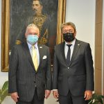 rectorul Universității din București, Marian Preda, alături de ambasadorul SUA în România, ES domnul Adrian Zuckerman